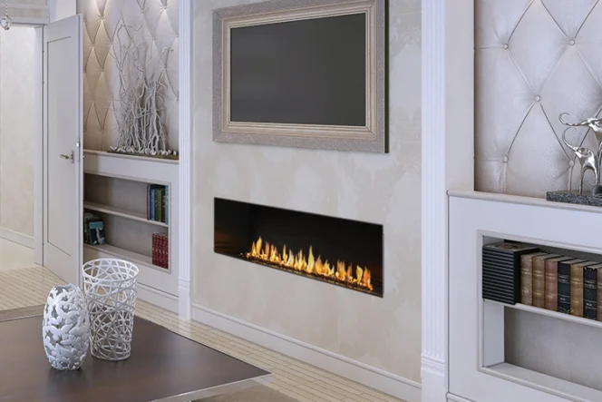 H Series Single-Sided Ventless Gas Fireplace by Sustainable Hearth