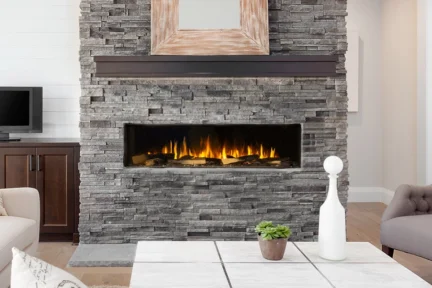 The affordable modern design of the Signal 60 electric fireplace.