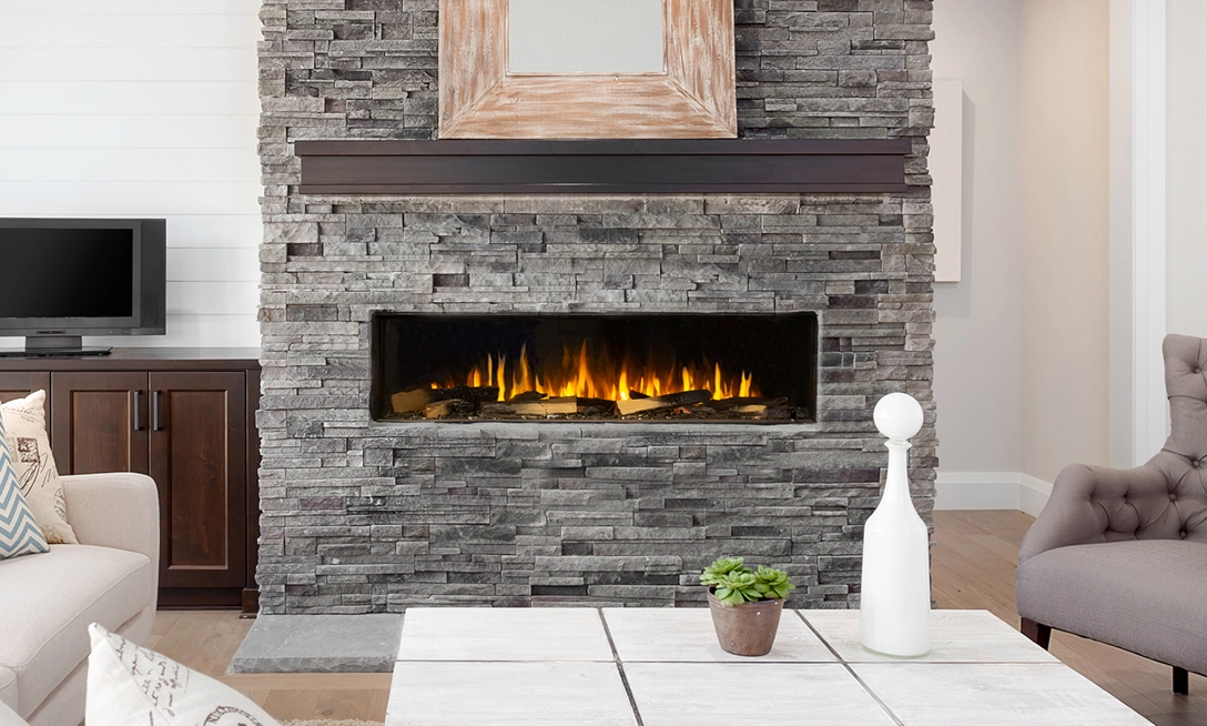The affordable modern design of the Signal 60 electric fireplace.