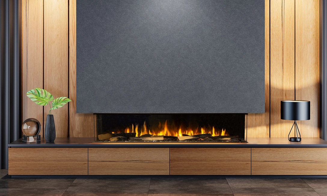 Impressive look of the Signal 80 modern electric fireplace